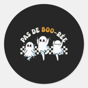 Pegatina Redonda Baile Fantasma Fantasma Halloween