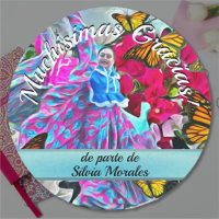 Baile Gracias con flores y mariposas PV01