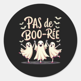 Pegatina Redonda Baile Halloween de bailarina de ballet fantasma Pa
