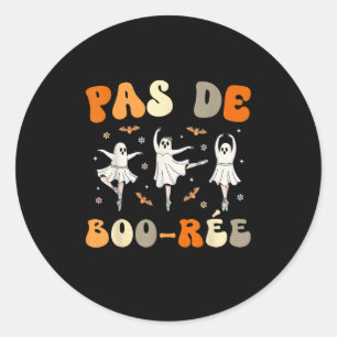 Pegatina Redonda Baile Halloween de bailarina de ballet fantasma Pa