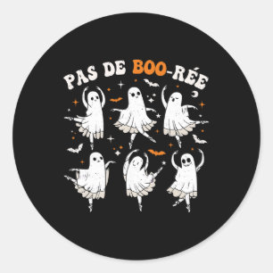 Pegatina Redonda Baile Halloween de bailarina de ballet fantasma Pa
