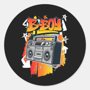 Pegatina Redonda Baile Hip-hop Break