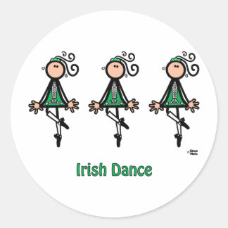 Pegatina Redonda Baile irlandés