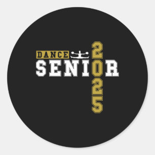 Pegatina Redonda Baile Senior Night Dance Senior 2025 Graduación 14