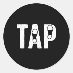 Pegatina Redonda Baile Tap Guay Para Hombres Mujeres Tap Dancer Sho