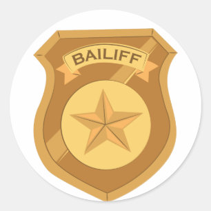 Pegatina Redonda Bailiff Badge