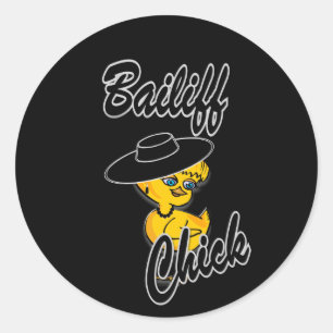 Pegatina Redonda Bailiff Chick #4