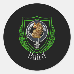 Pegatina Redonda Baird Scottish Clan Escudo