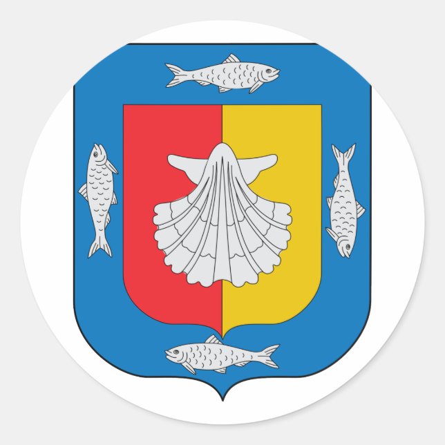 Pegatina Redonda Baja California Sur, México (Anverso)