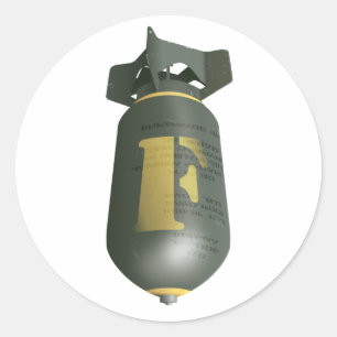 Pegatina Redonda Bajando la bomba F