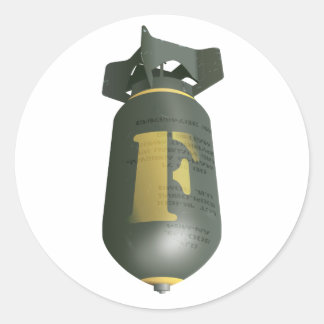Pegatina Redonda Bajando la bomba F