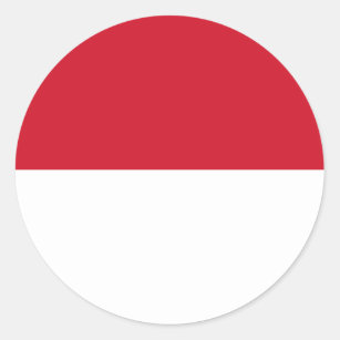 Pegatina Redonda ¡Bajo costo! Bandera de Indonesia