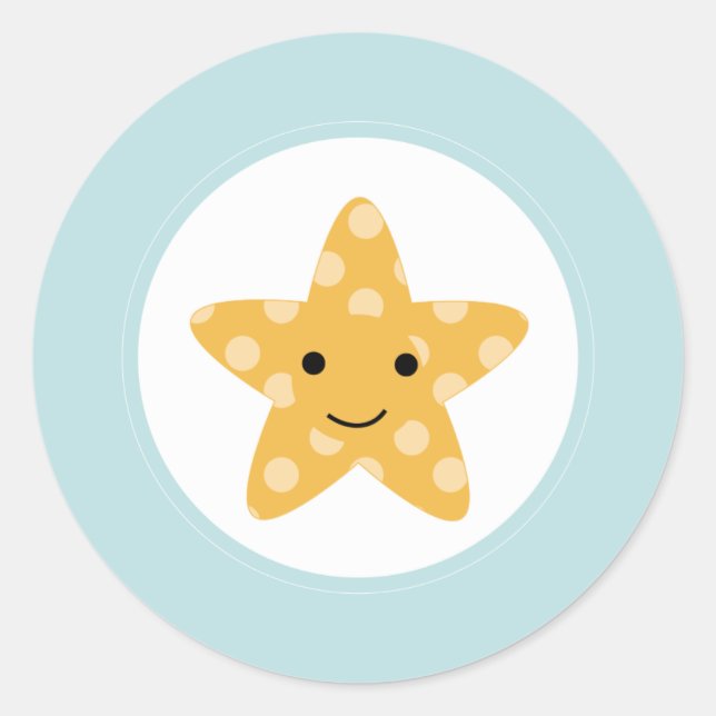 Pegatina Redonda {bajo el mar} (Anverso)