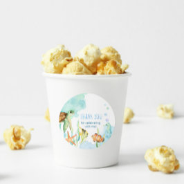 Pegatina Redonda Bajo el mar