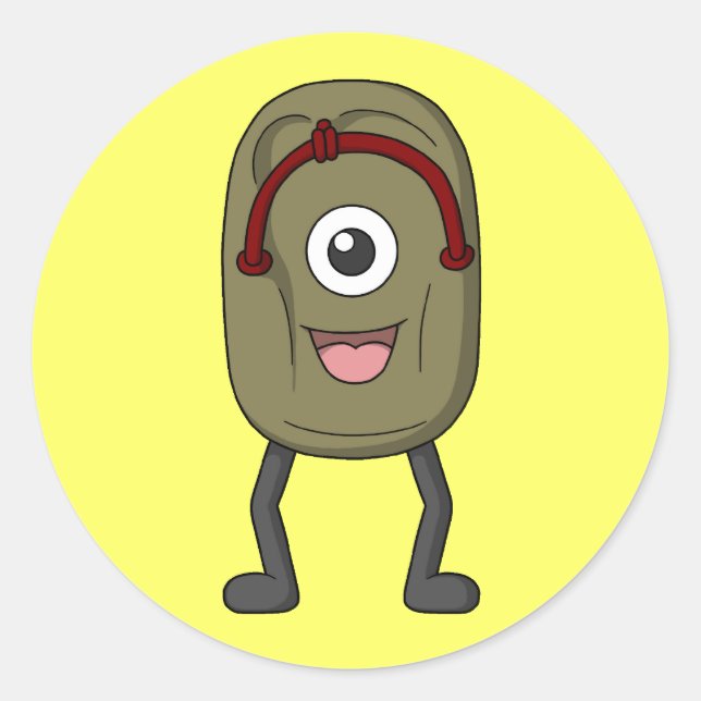 Pegatina Redonda Bake-zouri (Sandal fantasma) (Anverso)