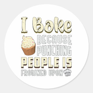 Pegatina Redonda Baker Bakery Bake Bake Baking Bread Funny Gift