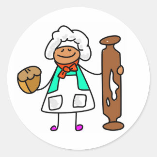 Pegatina Redonda Baker Kid