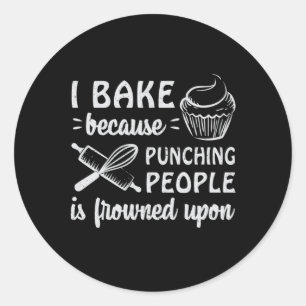 Pegatina Redonda Baker Panadería Bake Bread Baking Gift Idea