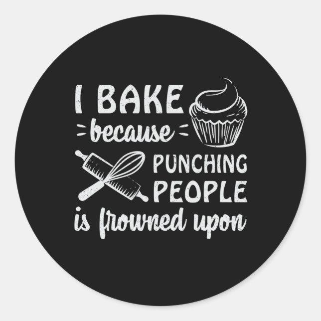 Pegatina Redonda Baker Panadería Bake Bread Baking Gift Idea (Anverso)