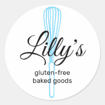 Baker Whisk Bakery Square Business Card Classic Ro