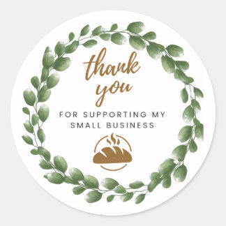 Pegatina Redonda Bakery Baked Good Thank You Round Sticker