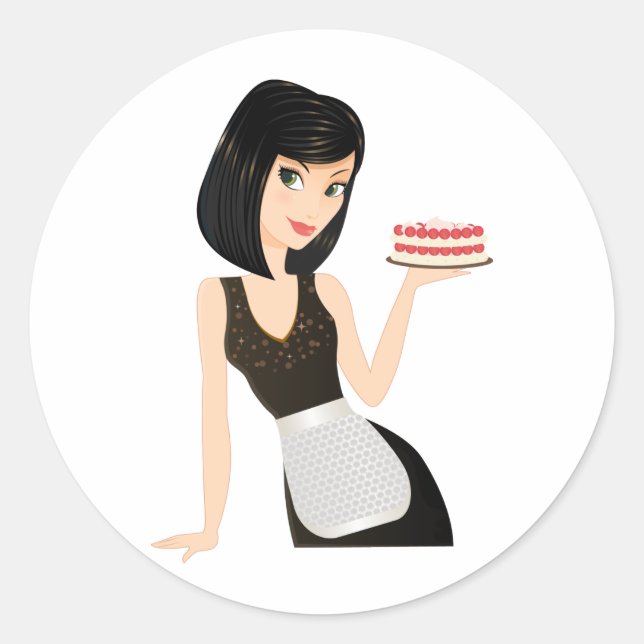 Pegatina Redonda Bakery Chef (Anverso)