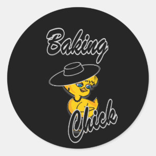 Pegatina Redonda Baking Chick #4