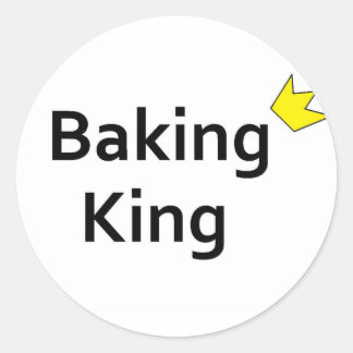 Pegatina Redonda Baking King