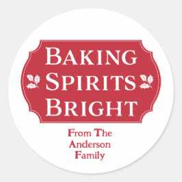 Pegatina Redonda Baking Spirit Navidades Brillantes