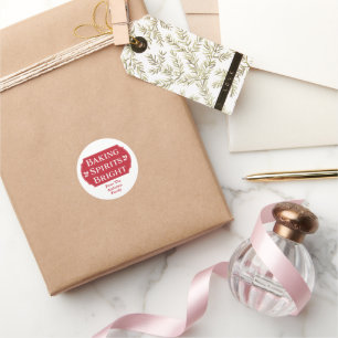 Pegatina Redonda Baking Spirit Navidades Brillantes