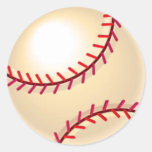 Pegatina Redonda Bala de béisbol