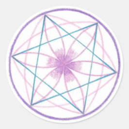 Pegatina Redonda Balance de Mandala