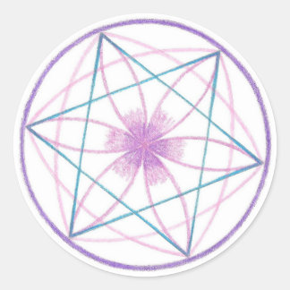 Pegatina Redonda Balance de Mandala