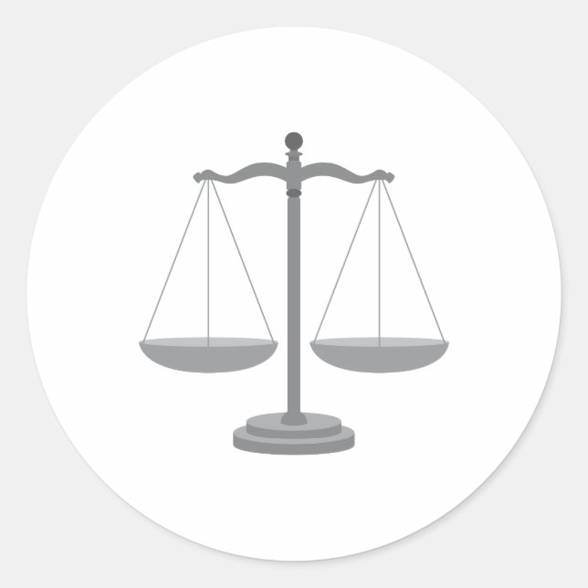 Pegatina Redonda Balanza (Anverso)