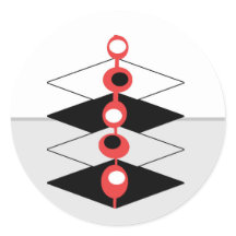 Balas de arte atómico y planchas geométricas retro