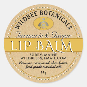 Pegatina Redonda Balcón del labio de la cera de Kraft con borde de 