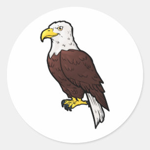 Pegatina Redonda Bald Eagle