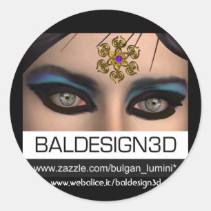 Pegatina Redonda Baldesign3d