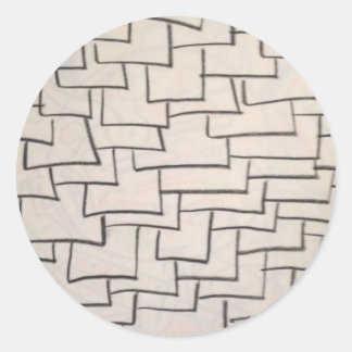 Pegatina Redonda Baldosas apiladas
