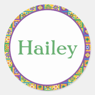 Pegatina Redonda Baldosas de colores