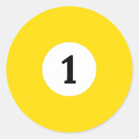 Ball amarillo sólido Billiard 1
