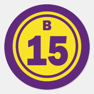 PEGATINA REDONDA BALL BINGO B-15