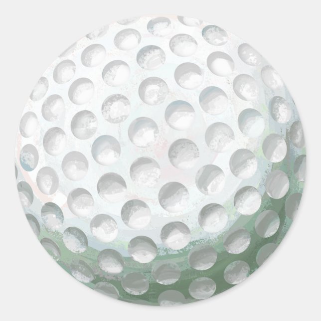 Pegatina Redonda Ball de golf (Anverso)