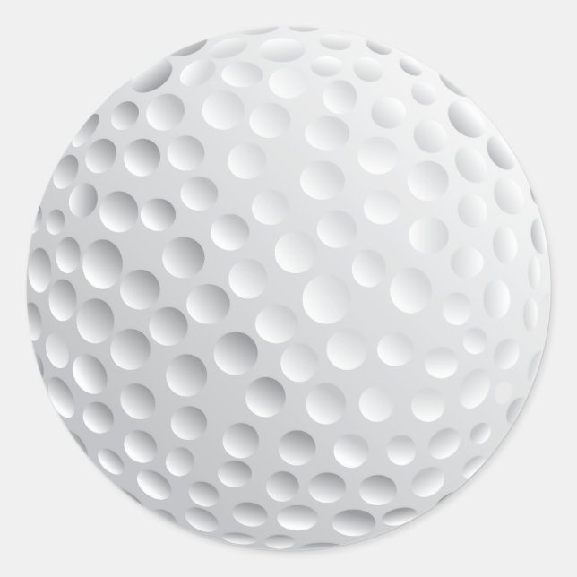 Pegatina Redonda Ball de golf (Anverso)