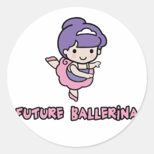 Pegatina Redonda Ballerina