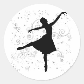 Pegatina Redonda Ballerina