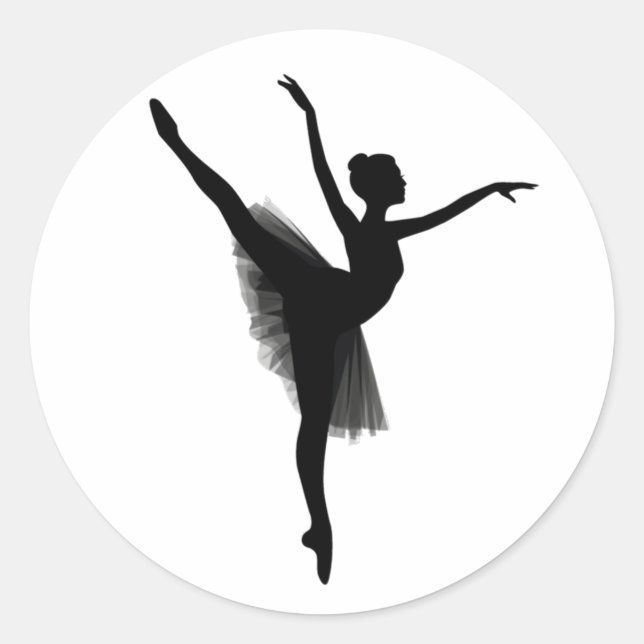 Pegatina Redonda Ballerina (Anverso)