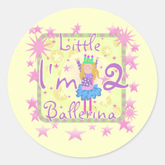 Pegatina Redonda Ballerina camisetas y regalos de cumpleaños