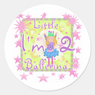 Pegatina Redonda Ballerina camisetas y regalos de cumpleaños