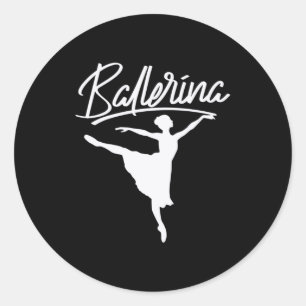 Pegatina Redonda Ballerina Dancer
